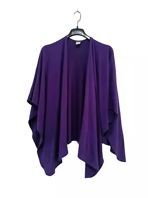Buy New Kim & Co QVC One Size  Purple Soft Touch Cape Wrap RRP £65 • 23.39£