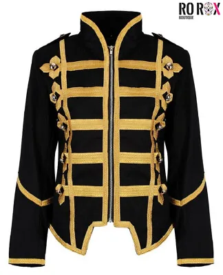Buy Womens Military Parade Jacket Ladies Hussar Drummer Officer Music Festival • 38£