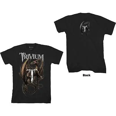 Buy Trivium Perched Dragon Official Tee T-Shirt Mens • 18.27£