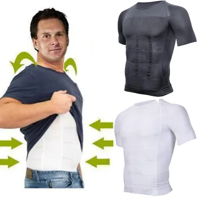Buy Men's Body Toning Shirts Original Quality Compression Shapewear Vest Tops Shaper • 14.79£