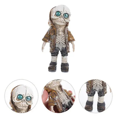 Buy  Cool Skeleton Figurine Resin Hoodie Skeleton Statue Skeleton Halloween • 13.10£