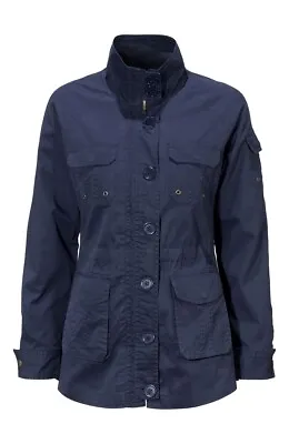 Buy Womens Navy Canvas Casual Autumn Jacket Size 6/8 • 7£