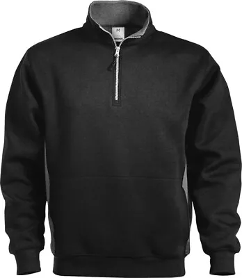 Buy Fristads Sweatshirt Mit Halbem Zipper Acode Zipper-Sweatshirt 1705 DF Schwarz • 62.21£