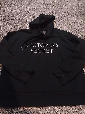 Buy Victoria Secret Hoodie Womens Large Black Sweatshirt Long Sleeve Pullover • 10.39£
