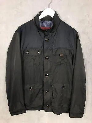 Buy Ted Baker Mens Lightweight Jacket Small Navy Black Multi Pocket Amazing Lining • 24.99£