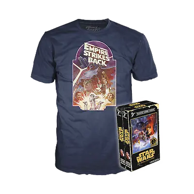 Buy Star Wars Funko Tee Empire Strikes Back Poster VHS Boxed Unisex T-Shirt - Small • 6.49£