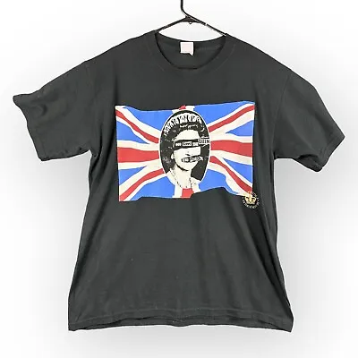 Buy Vintage Gildan Sex Pistols God Save The Queen 2002 Silver Jubilee T-Shirt - L • 50£