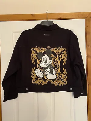 Buy New Womens Girls Disney Mickey Mouse Denim Jacket Size Uk 16 Gold Graphic Bnwt • 44.99£