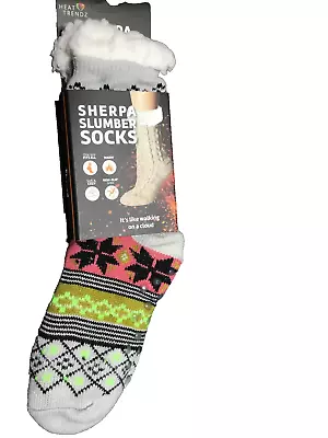 Buy NWT Heat Trendz Sherpa Slumber Socks - One Size Fits All Unisex /multi Color • 14.20£