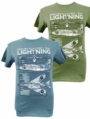 Buy BACs English Electric Lightning RAF Interceptor Fighter Aircraft Design T Shirt • 26.95£