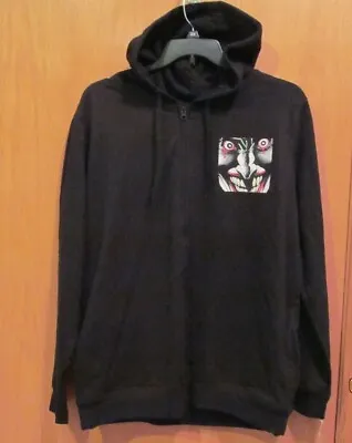 Buy Men's JOKER Black Zip Front Hoodie ~ Size SMALL ~New W/Tags • 14.47£