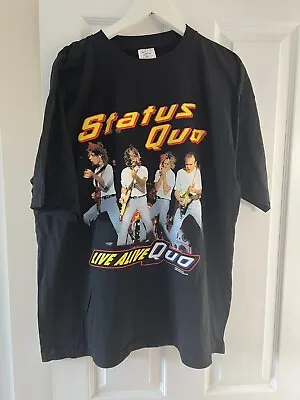 Buy Vintage 1992 Status Quo Live Alive Tour T-Shirt XL Francis Rossi Rick Parfitt • 20£