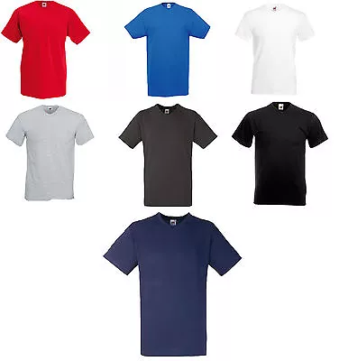 Buy 5 Pack Fruit Of The Loom V Neck Cotton T Shirts 6 Cols S-xxl • 27.70£