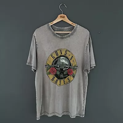 Buy Mens Guns N Roses Grey Use Your Illusion Tour 1992-3 T-Shirt Top Size Large • 12.99£