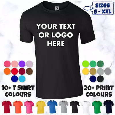 Buy Mens Personalised T Shirt -Left Breast Printing Custom Design Name Text Any Size • 11.99£