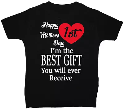 Buy Happy 1st Mothers Day Baby Children T-Shirt Top 0-3M-5y Boy Girl Acce Mummy Gift • 8.99£