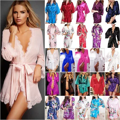 Buy LADY Dressing Gown Kimono Bathrobe Bride To Be Hen Night Party Pjs Nightwear UKs • 5.12£