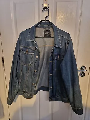 Buy Blue Denim Jacket Mens Burtons Size L • 4£