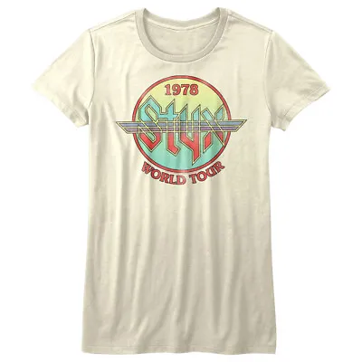 Buy Styx Grand World Tour 1978 Women's T Shirt Vintage Rock Band Top Merch • 25.58£