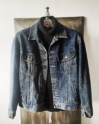 Buy Lee Riders Vintage Denim Jacket: Rare SnowWash : Made In USA : Size M/ 38 -40  • 60£