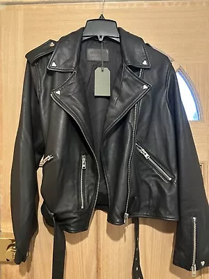 Buy All Saints Balfern Valentine  Heart Leather Biker Jacket New • 295£