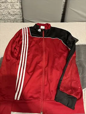 Buy ADIDAS Men's Vintage Red White And Black Track Tracksuit Jacket Size Large L • 14.95£