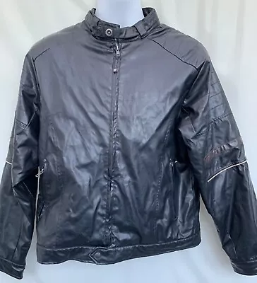 Buy Jacket Size XL Chest 42” Black Polyurethane Zip Up High Neck Mens • 12.79£