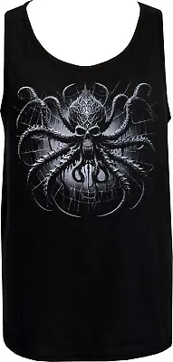Buy Men's Gothic Tank Top Lovecraft Horror Octopus Spider Web Eldritch Goth Sci Fi • 20.50£