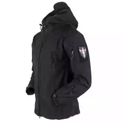 Buy Mens Outdoor Waterproof Coat Tactical Winter Soft Shell Military Jacket XL Black • 26.20£