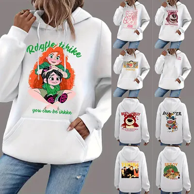 Buy Women Hooded Hoodies Print Sweatshirt Tops Ladies Long Sleeve Pullover Jumper 14 • 20.69£