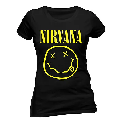 Buy Ladies Nirvana Kurt Cobain Rock Grunge Official Tee T-Shirt Womens Girls • 17.13£