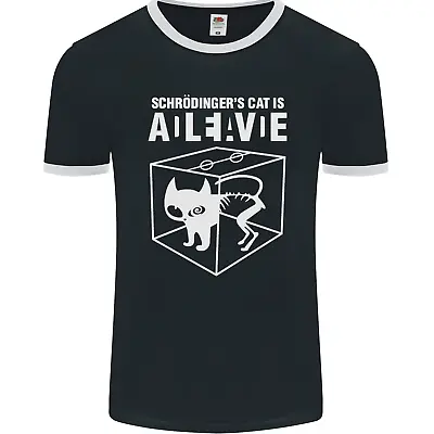 Buy Schrodingers Cat Science Geek Nerd Mens Ringer T-Shirt FotL • 8.99£