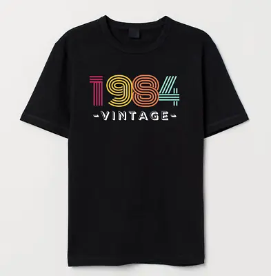 Buy Unisex Personalised 40th Birthday Unisex T-shirt 1984 T-shirt Cotton T-Shirt • 9.99£