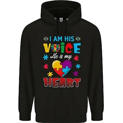 Buy I Am His Voice He My Heart Autism Autistic Mens 80% Cotton Hoodie • 24.99£