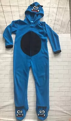 Buy Sesame Street Cookie Monster  Blue All In Onesiee PJs Pyjamas Girls Boys 7-8 #i • 19.99£