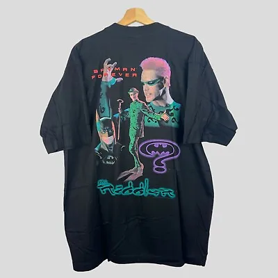 Buy Vintage Batman Forever T-Shirt 1995 Riddler Bat Graphic Print Deadstock 90s XL • 299.95£