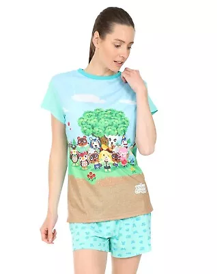 Buy Ladies Official Nintendo Animal Crossing Gaming Short Womens Pyjamas  • 9.99£
