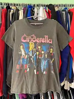 Buy Vintage 1986 Cinderella World Tour Tee Shirt Men's Size S • 161.99£