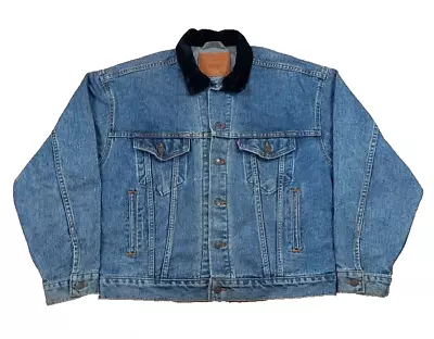 Buy Levi's 70507 4890 Men's Vintage Used Blue Denim Trucker Jacket Medium USA • 29.99£