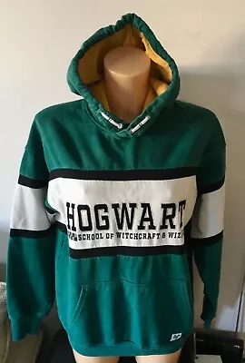 Buy Hogwarts Hoodie ~ H & M ~ 65% Cotton 35% Polyester ~  Green & White ~ 12- 14yrs • 7.99£
