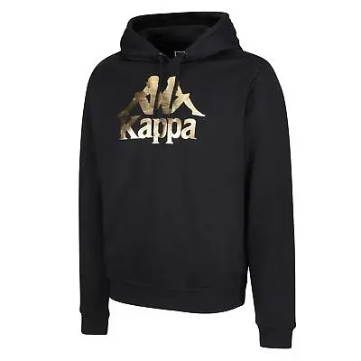 Buy Kappa 222 Esmio Black Gold Hoodie Mens Xs Small Sweatshirt Jumper Comfy Retro • 19.99£