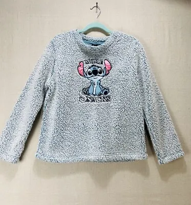 Buy Disney Lilo And Stitch Sleep Shirt Womens Medium Sherpa More Snacks Warm Comfy • 7.55£