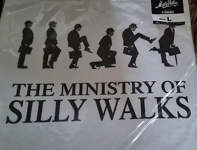 Buy Monty Python Ministry Of Silly Walks T-Shirt White Large • 18.95£