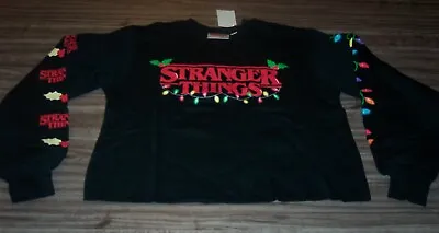 Buy WOMEN'S TEEN STRANGER THINGS CHRISTMAS Crew Sweatshirt MEDIUM NEW W/ TAG • 28.42£