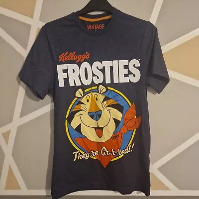 Buy RARE Kelloggs Frosties Blue T-Shirt Size XS Tony The Tiger TV 1980s Cereal  • 11.99£