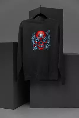 Buy  Deadpool Skull Sweatshirt | Marvel-Inspired | Unique Spiderman Apparel  • 39.99£
