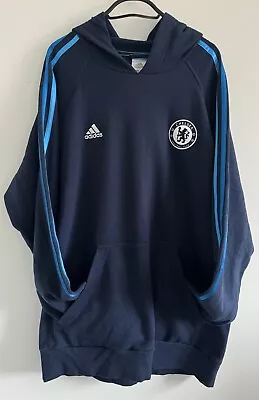 Buy Adidas Chelsea FC Hoodie Old Skool Size L Blue 3 Stripes Retro Iconic • 20.99£