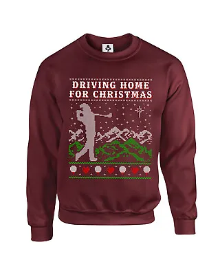 Buy Driving Home For Christmas Funny Golf Adults Christmas Jumper Xmas Sweatshirt • 19.95£