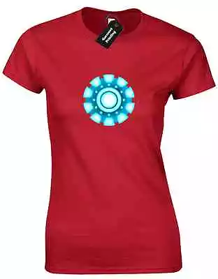 Buy Iron Man Arc Reactor Ladies T Shirt Tony Stark Industries Avengers Superhero • 7.99£