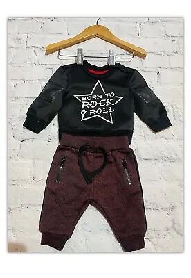 Buy New Baby Boys 0-3 Months Clothes Rebel Born To Rock Outfit  *We Combine Postage* • 6.99£